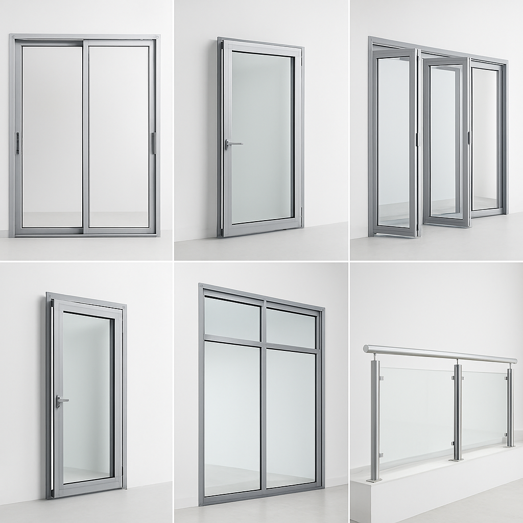 Aluminum curtain wall façade