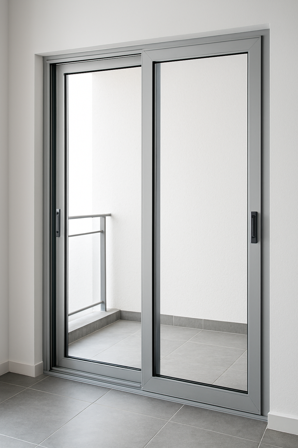 Modern sliding aluminum door